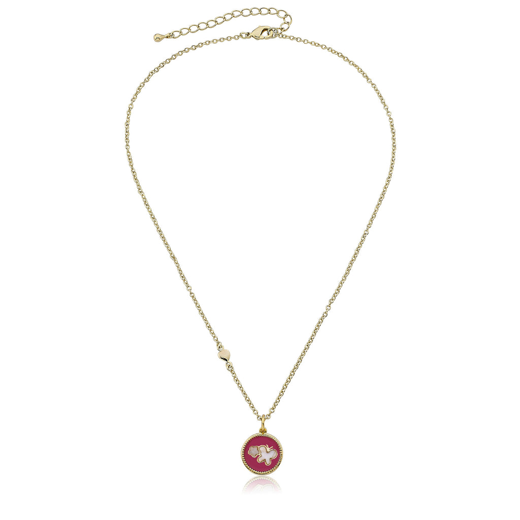 Enamel Butterfly Necklace