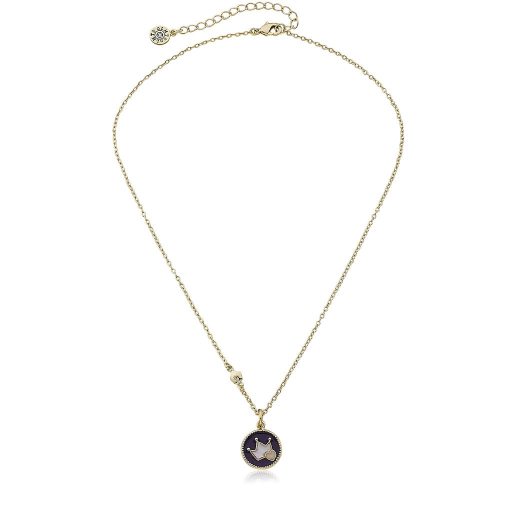 Enamel Crown Necklace