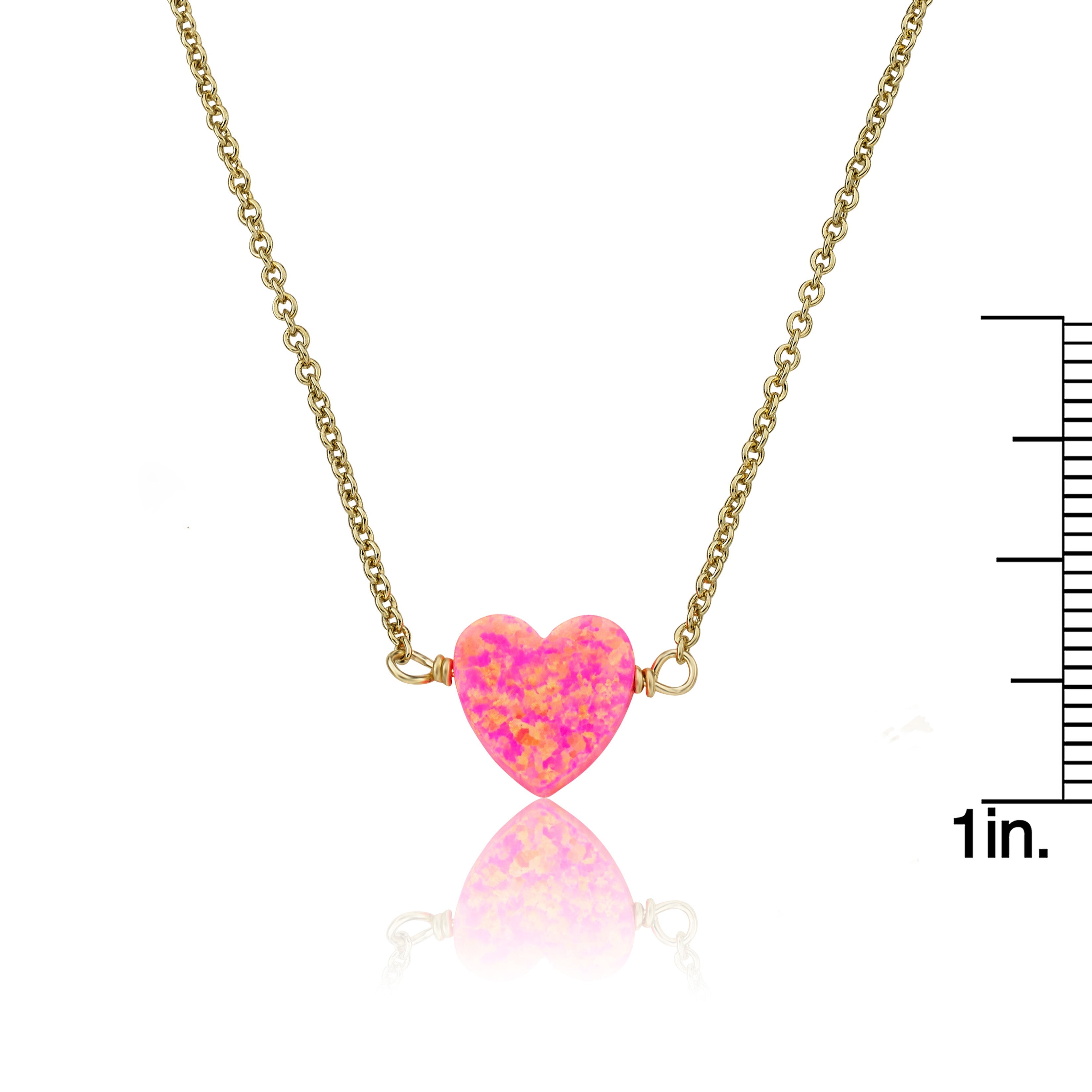 Glitter Girl Opal Heart Necklace