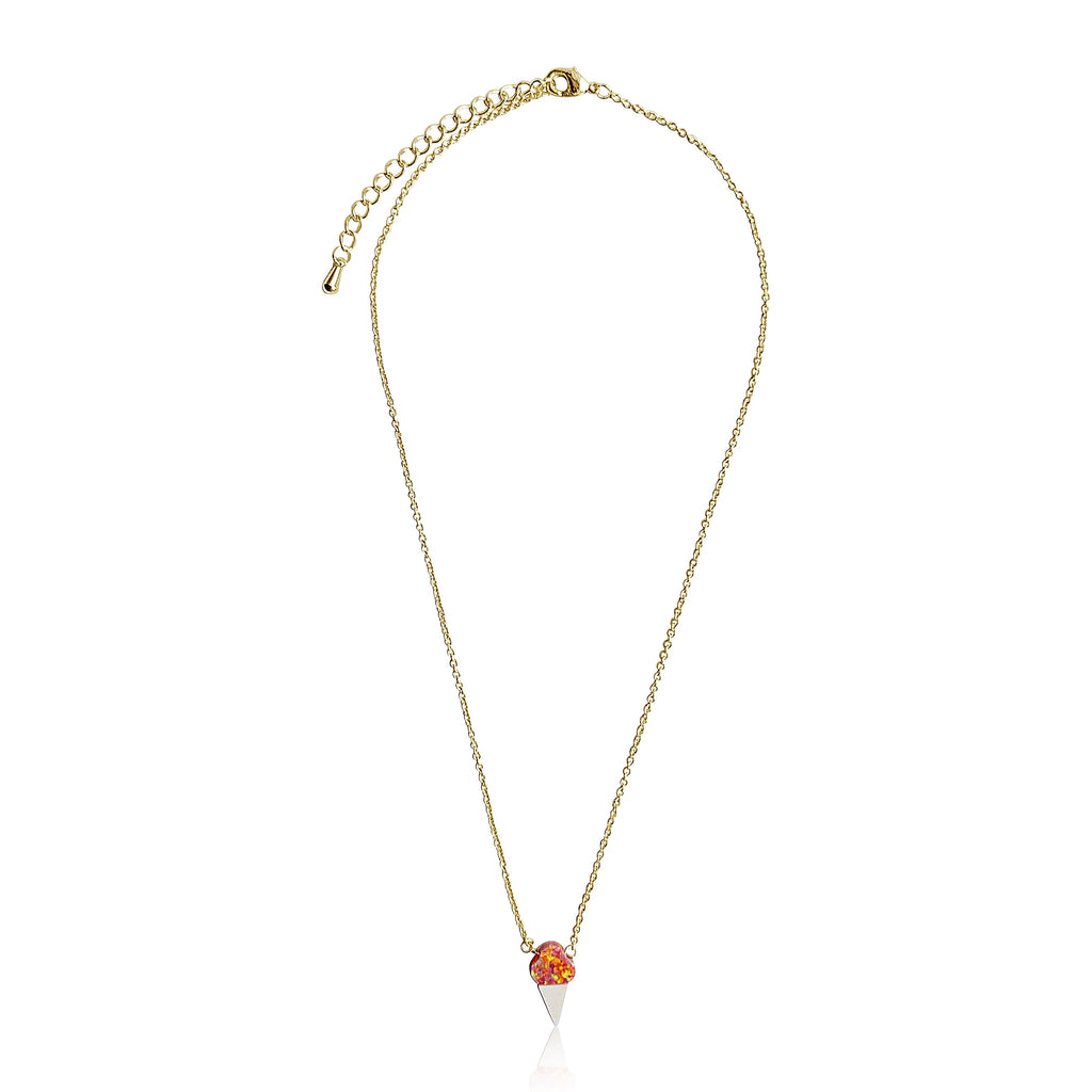Glitter Girl Opal Ice Cream Necklace