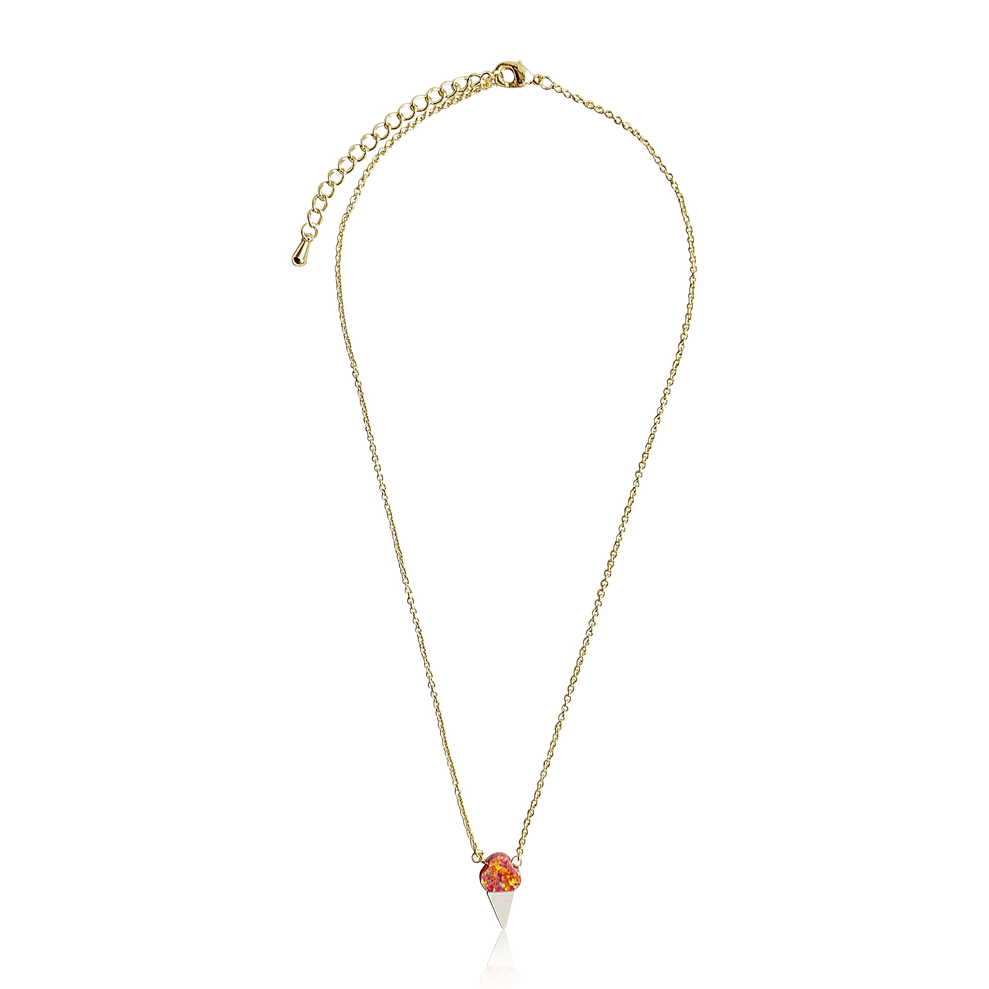Glitter Girl Opal Ice Cream Necklace