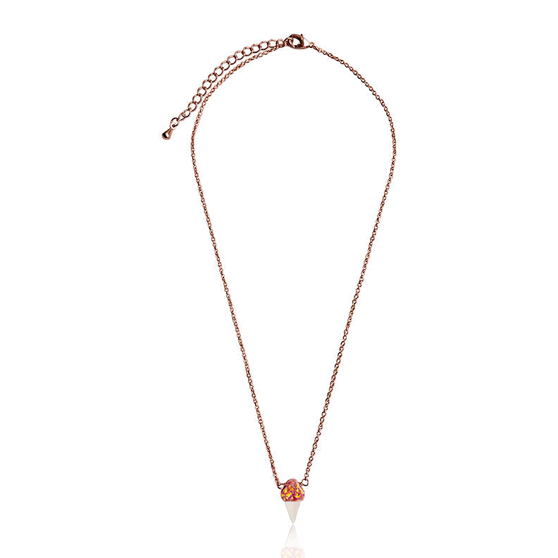 Glitter Girl Opal Ice Cream Necklace