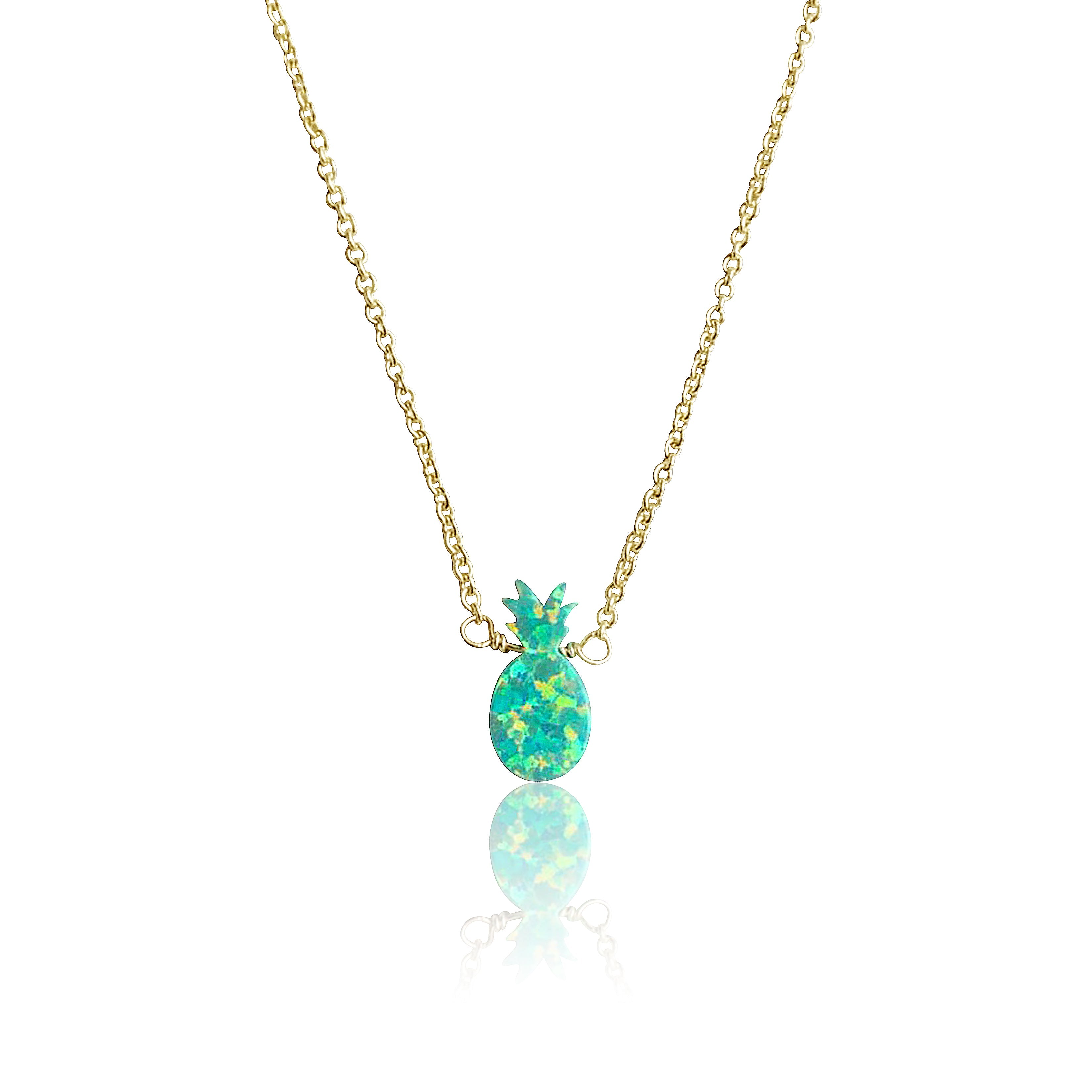 Glitter Girl Pineapple Necklace