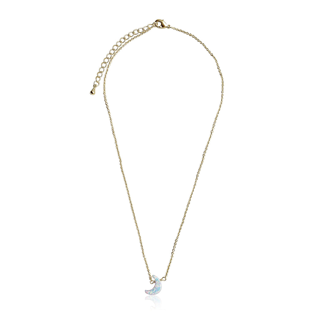 Glitter Girl Moon Necklace