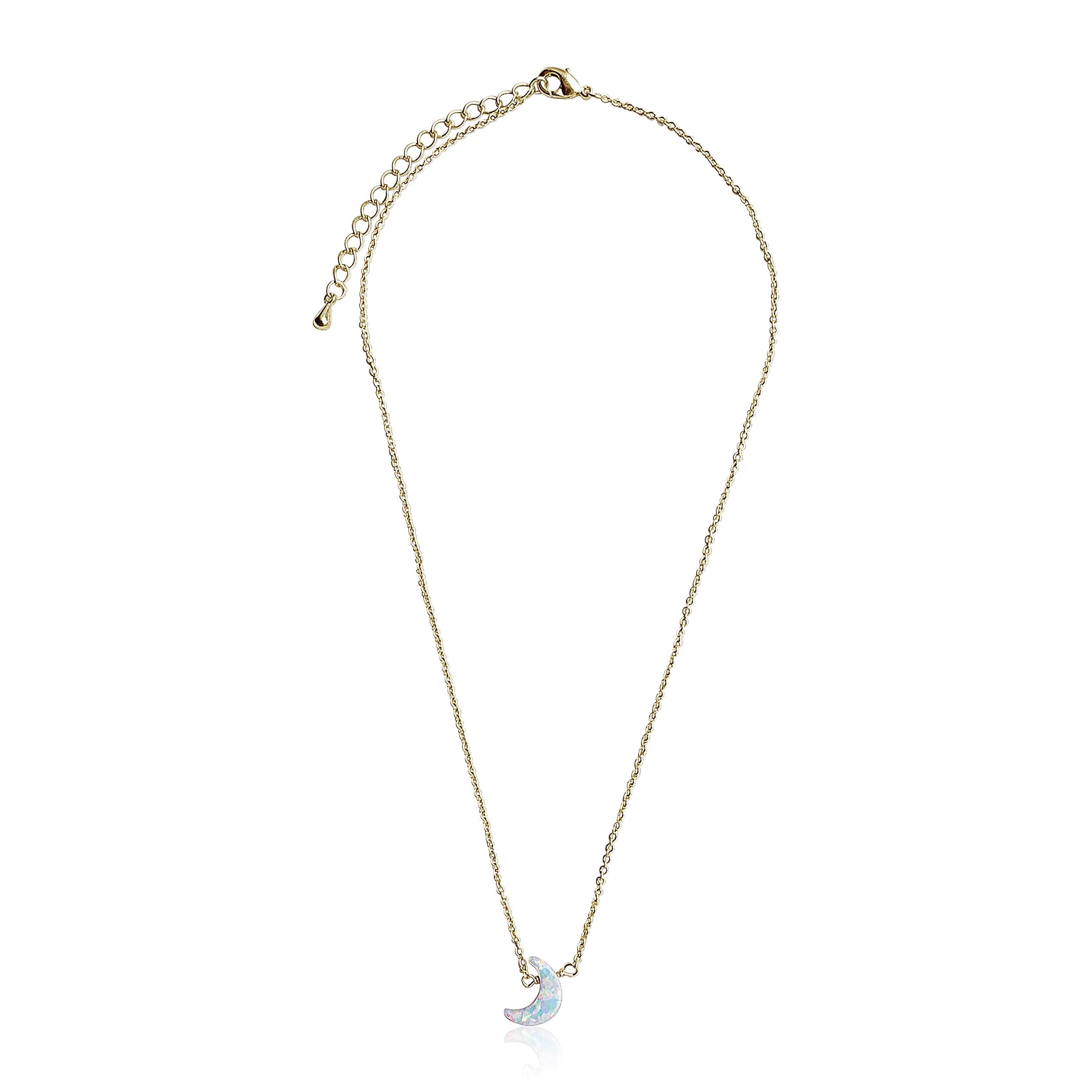 Glitter Girl Moon Necklace