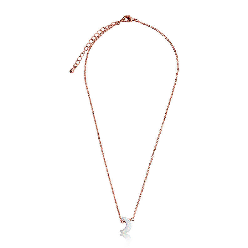 Glitter Girl Moon Necklace