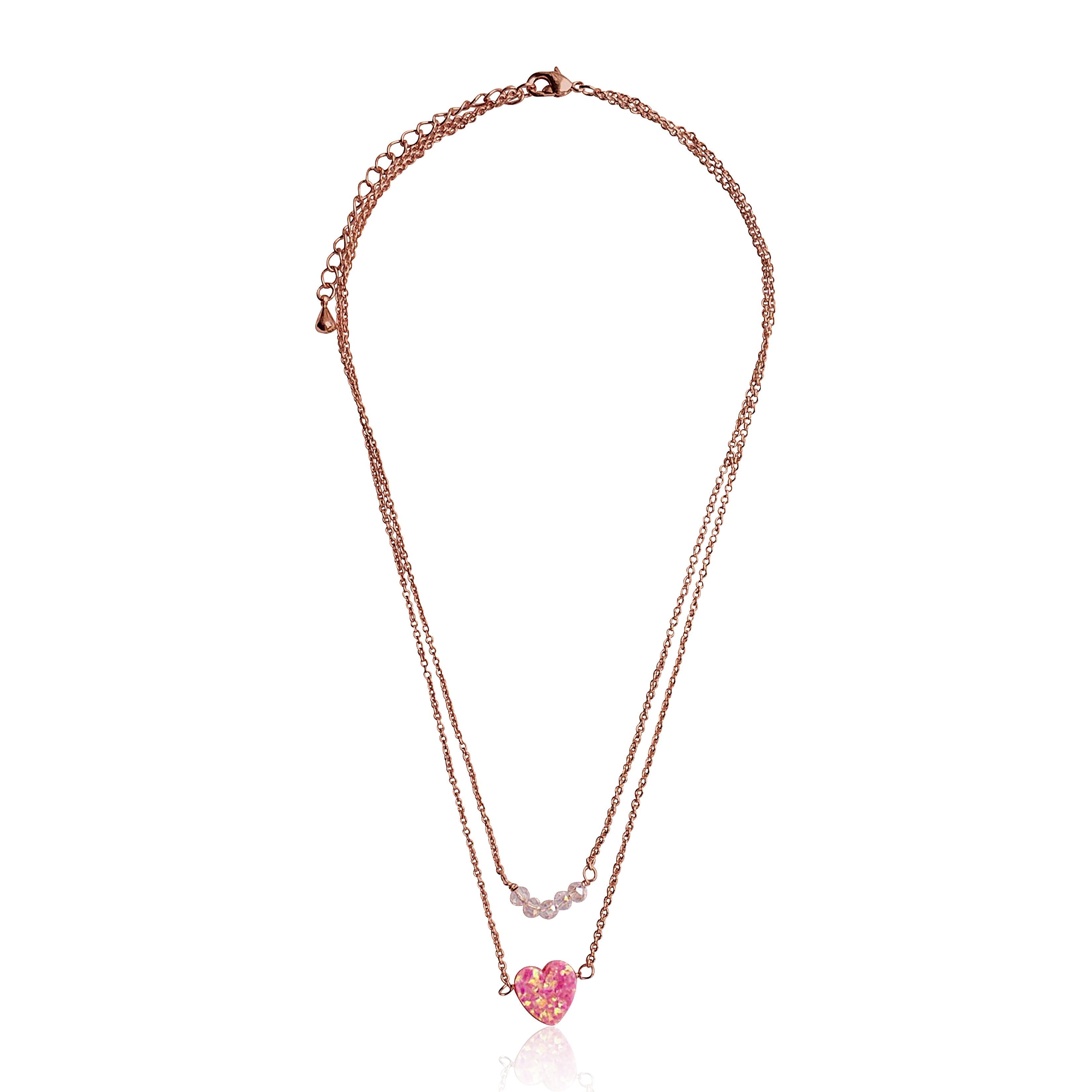 Glitter Girl Heart Necklace