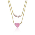 Glitter Girl Heart Necklace