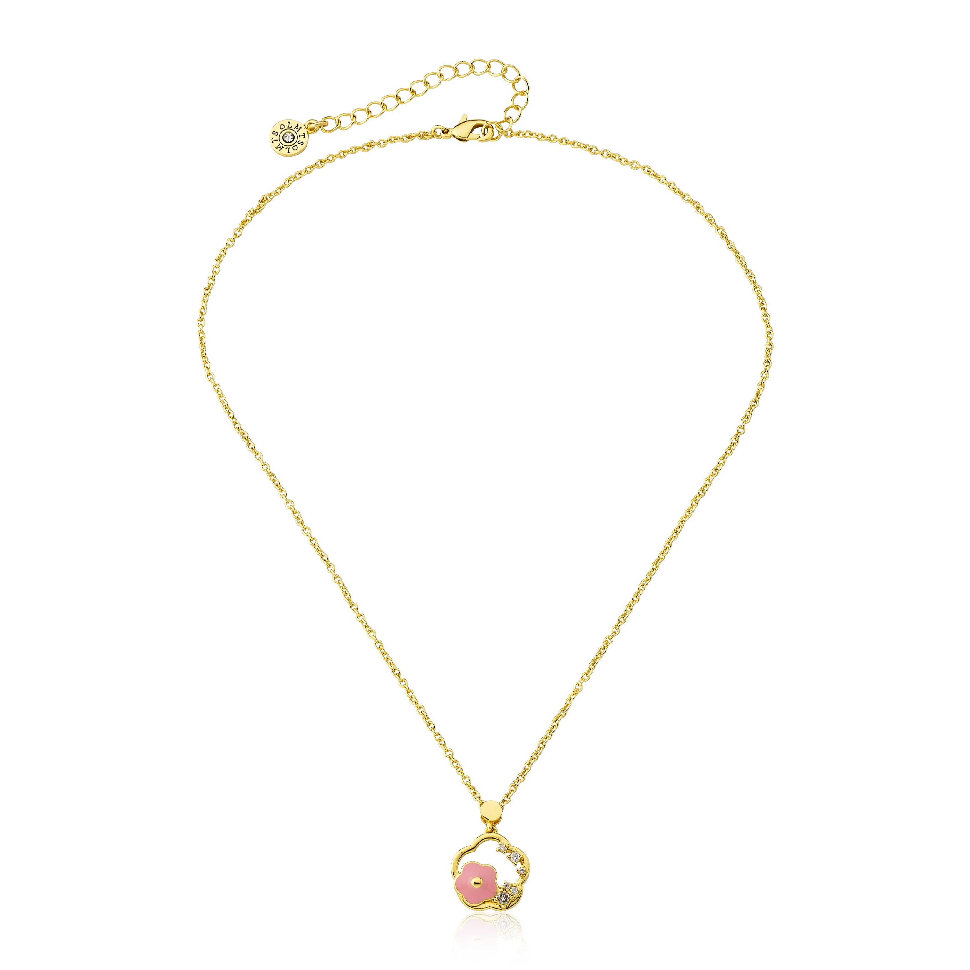 Enamel Flower Chain Necklace