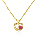 Enamel Heart Pendant Necklace