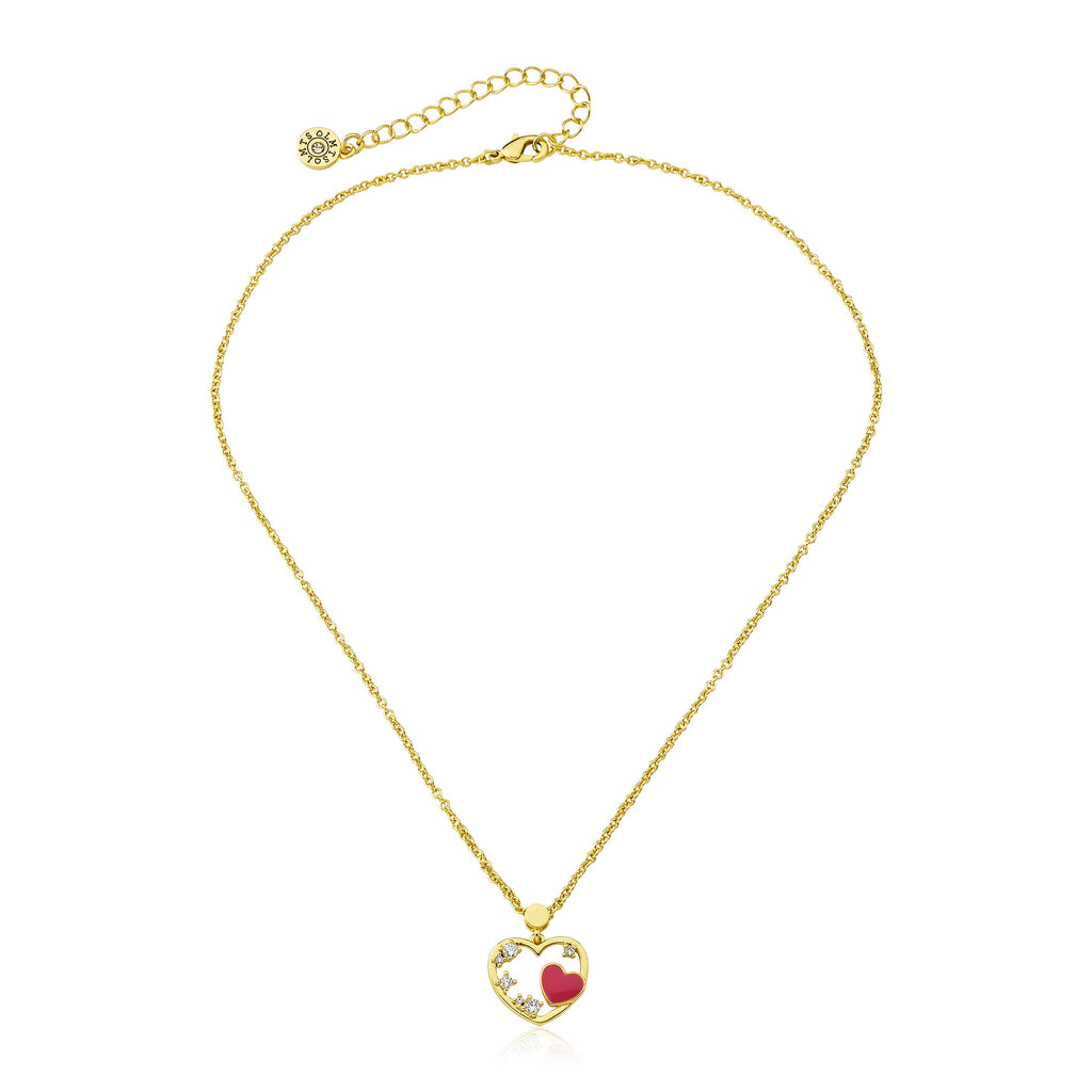 Enamel Heart Pendant Necklace