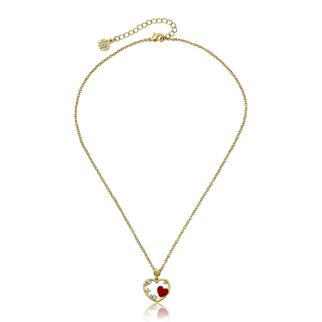 Enamel Heart Pendant Necklace
