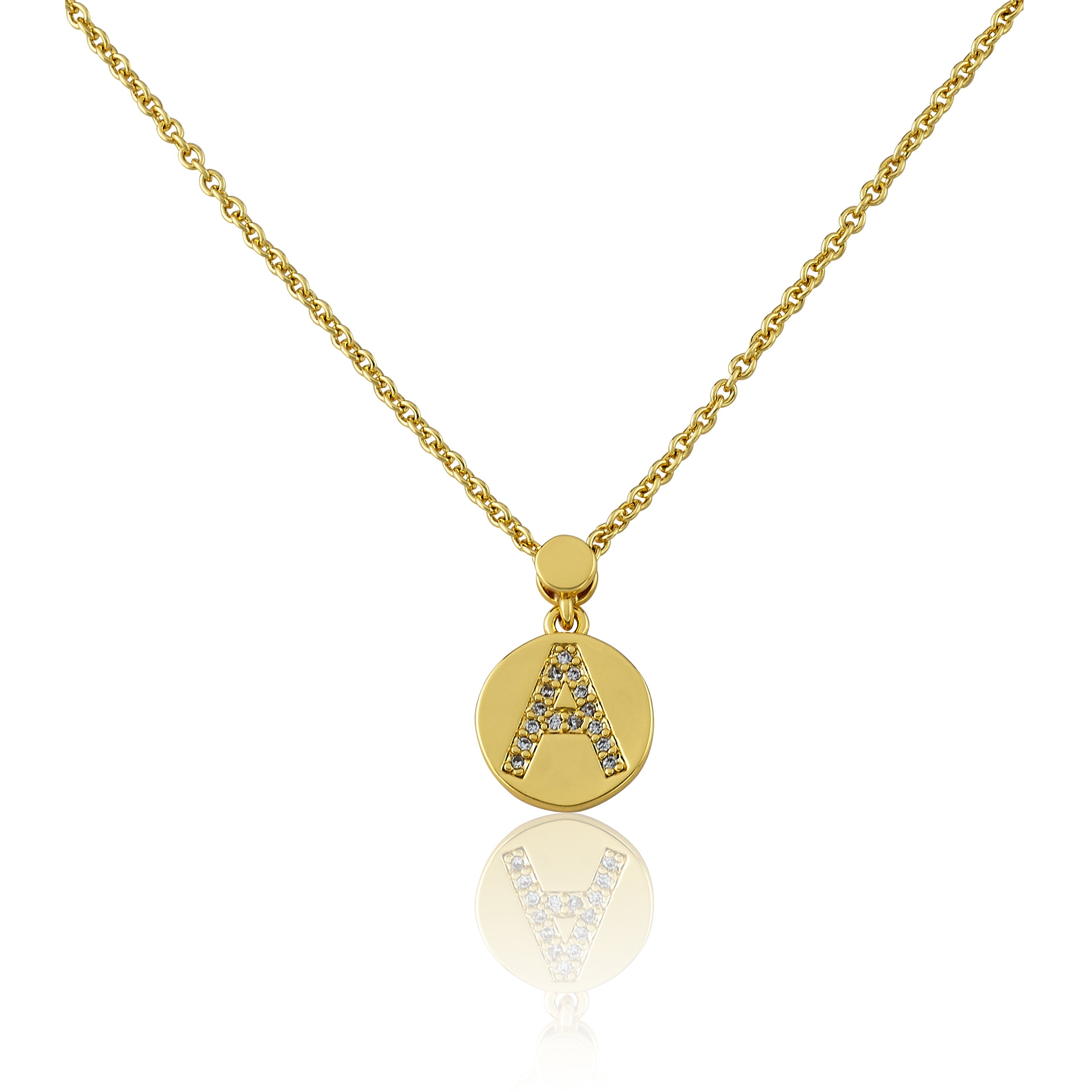 LMTS Classic! Initial Disc Pendant Necklace
