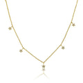CZ Stars Dangle Chain Necklace