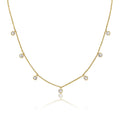 CZ Bezel Dangles Necklace