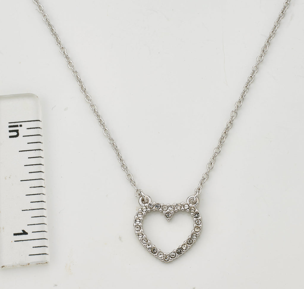Open Heart Crystal Necklace