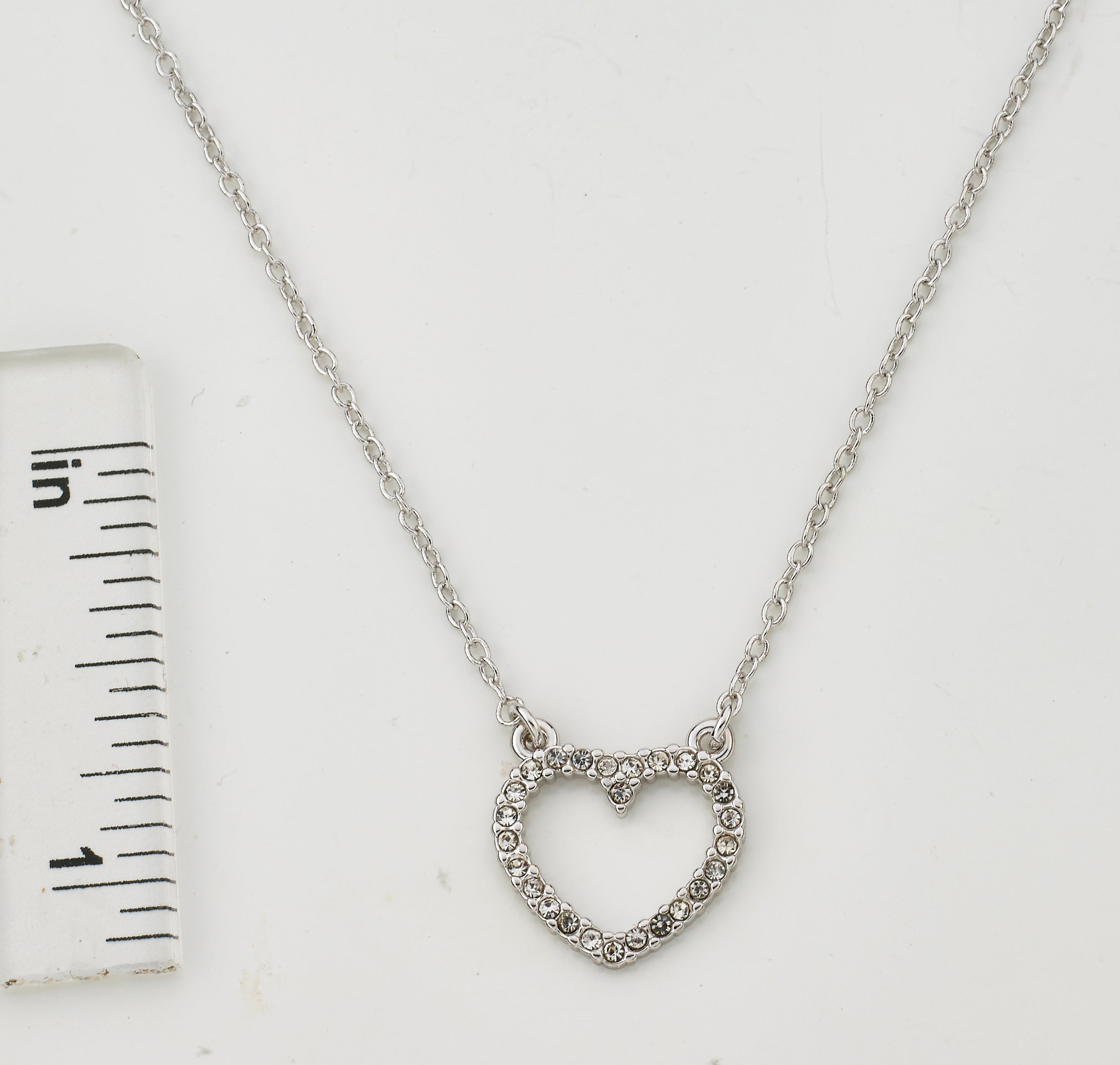 Open Heart Crystal Necklace