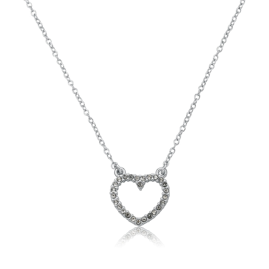 Open Heart Crystal Necklace