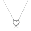 Open Heart Crystal Necklace