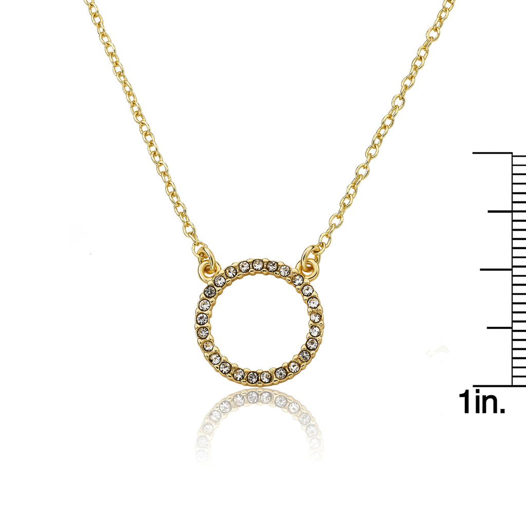 Open Circle Cz Necklace