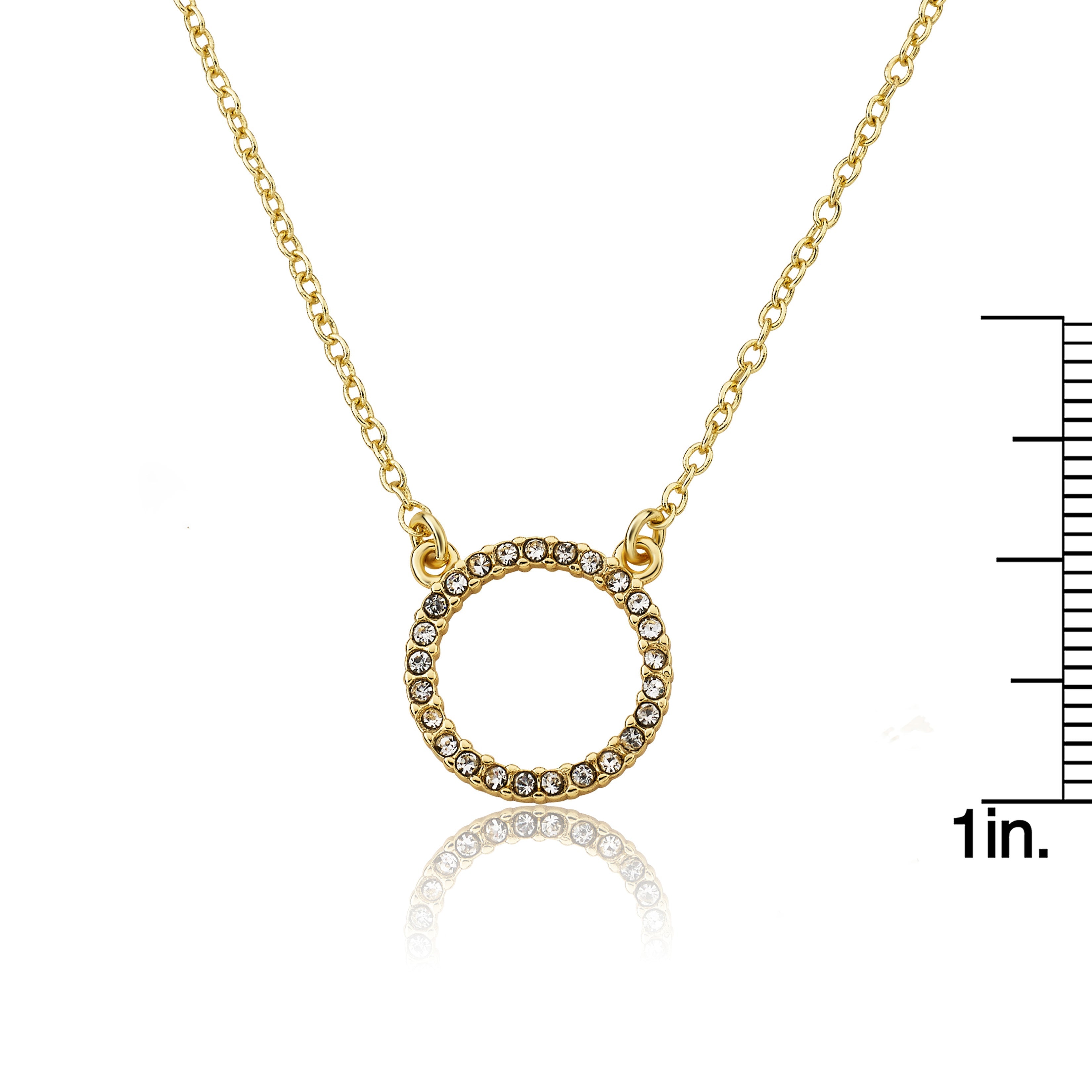 Open Circle Cz Necklace