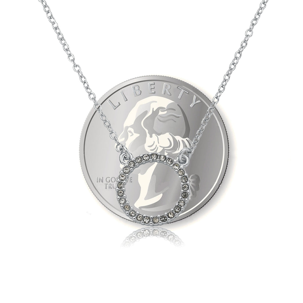 Open Circle Cz Necklace