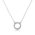 Open Circle Cz Necklace