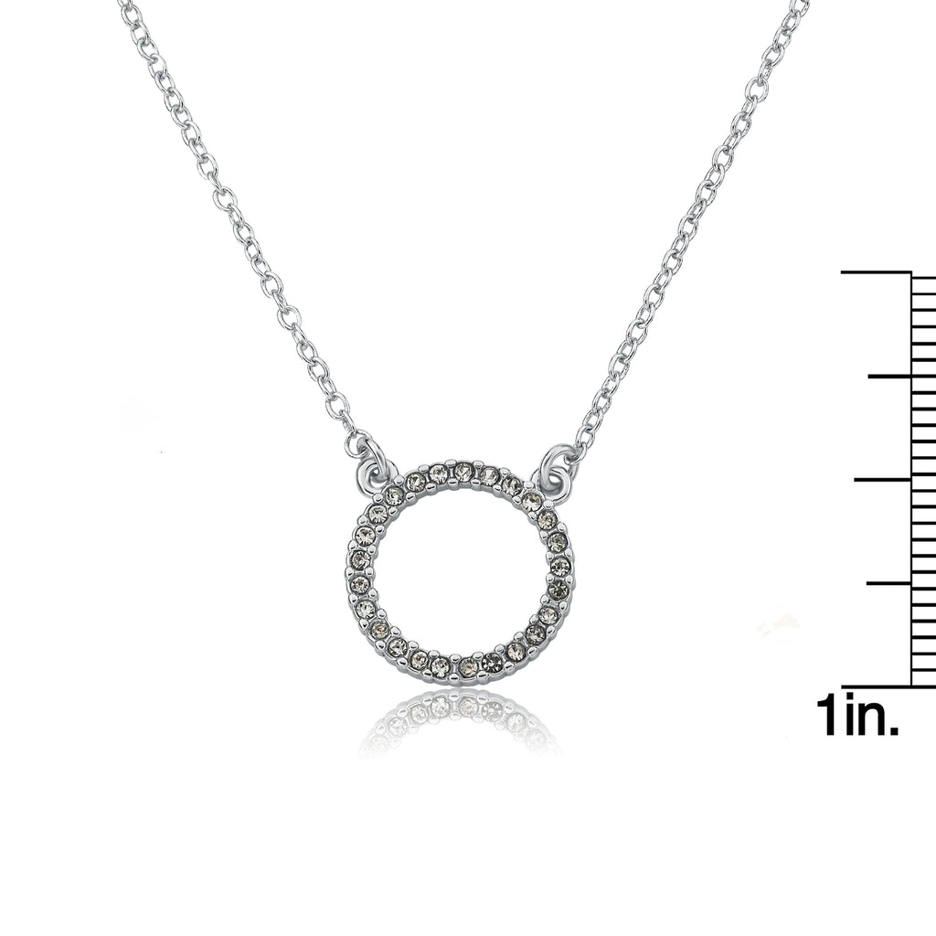 Open Circle Cz Necklace