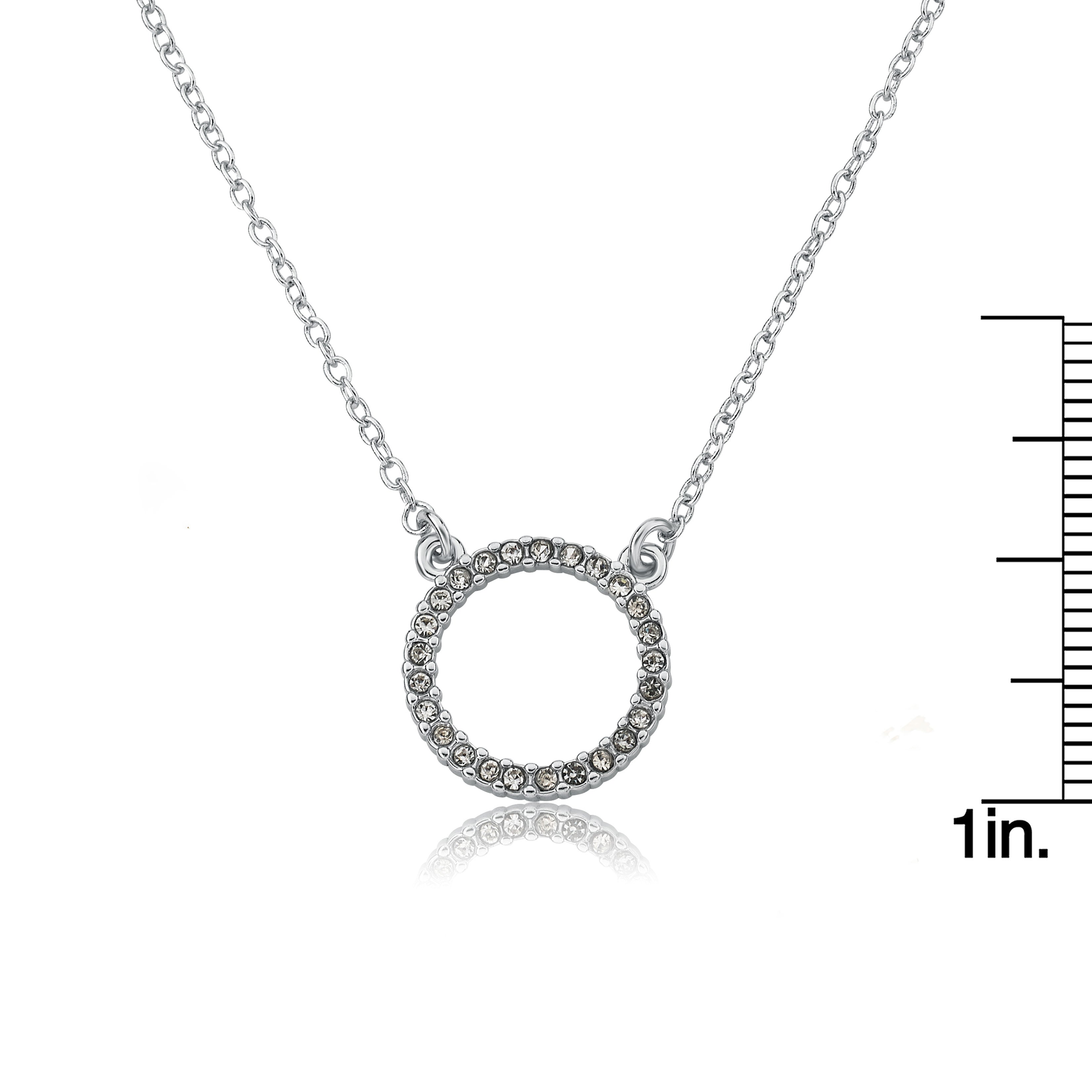 Open Circle Cz Necklace