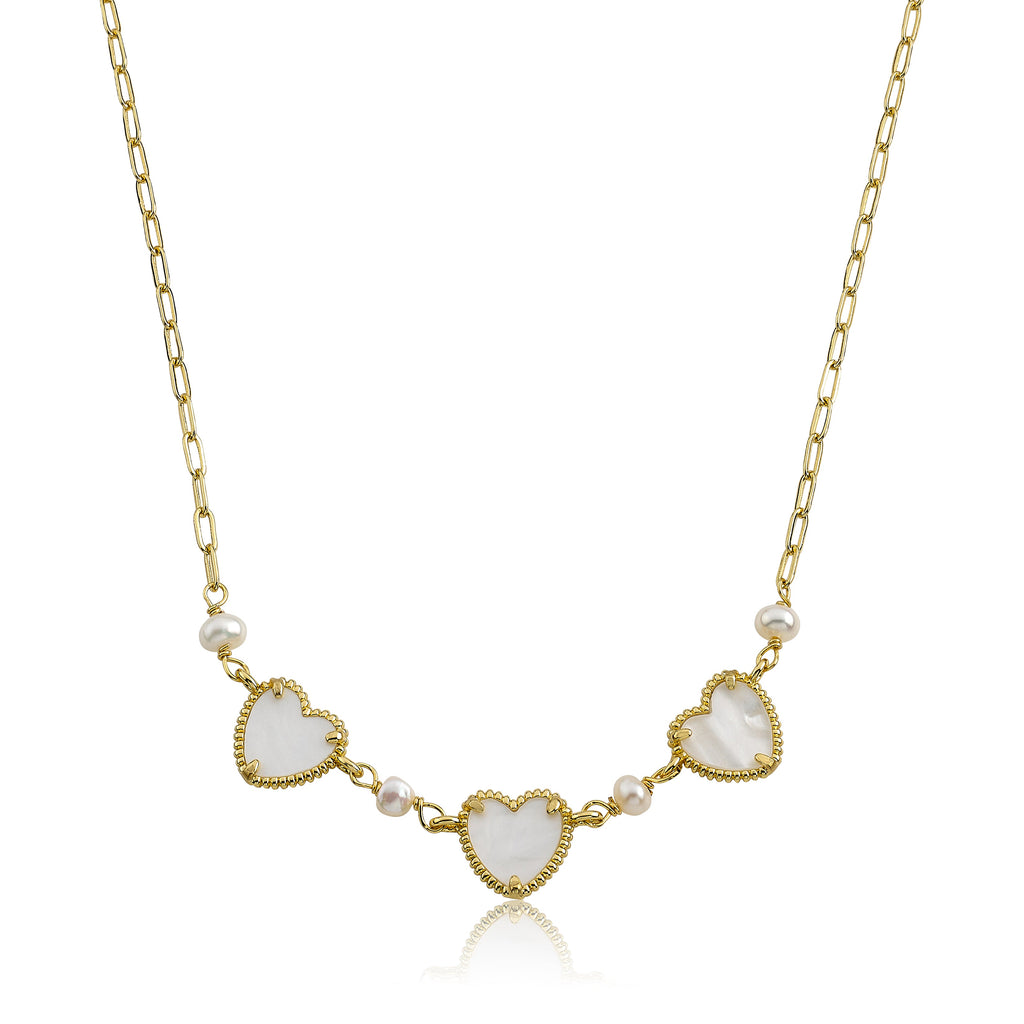Mother of Pearl Heart Necklace