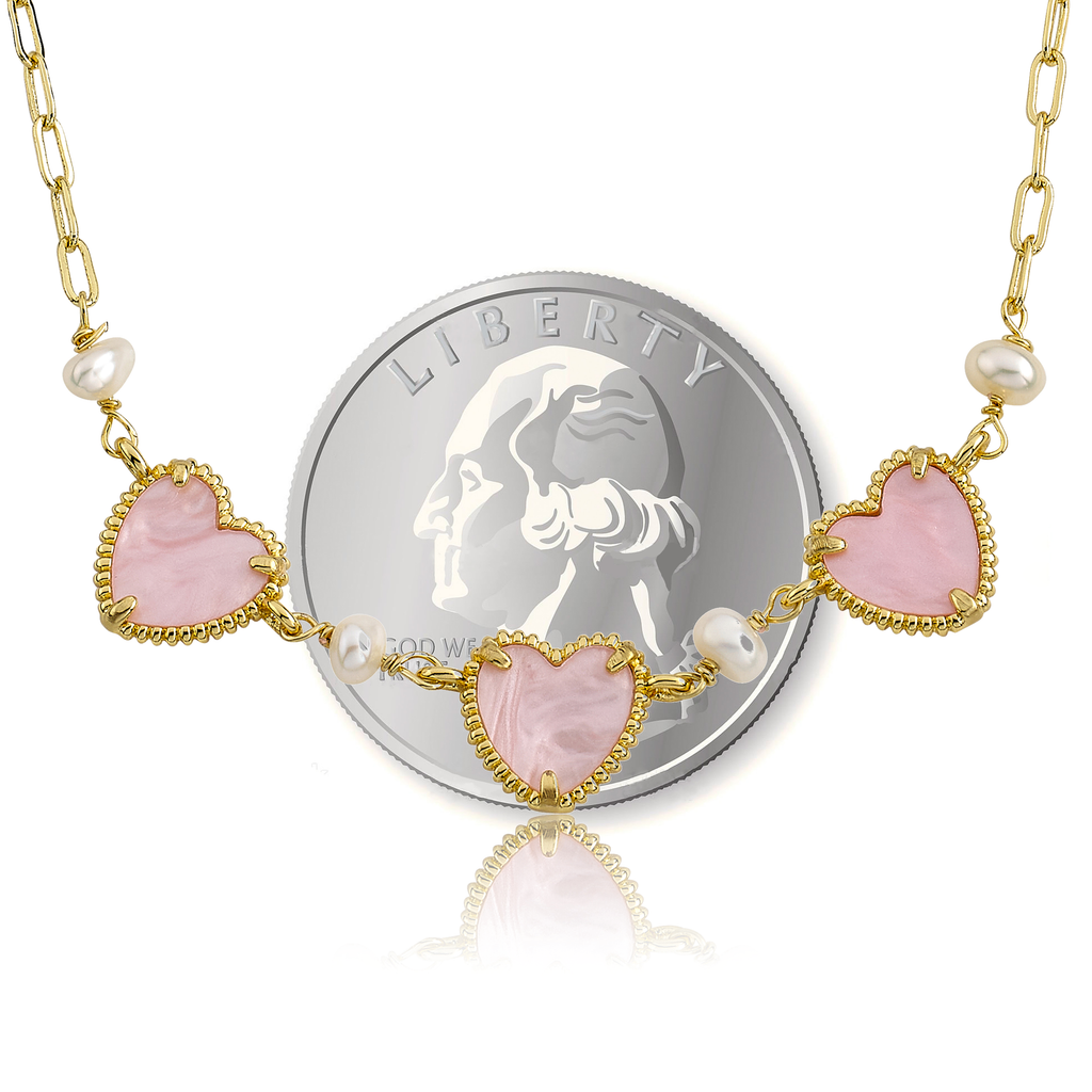 Mother of Pearl Heart Necklace