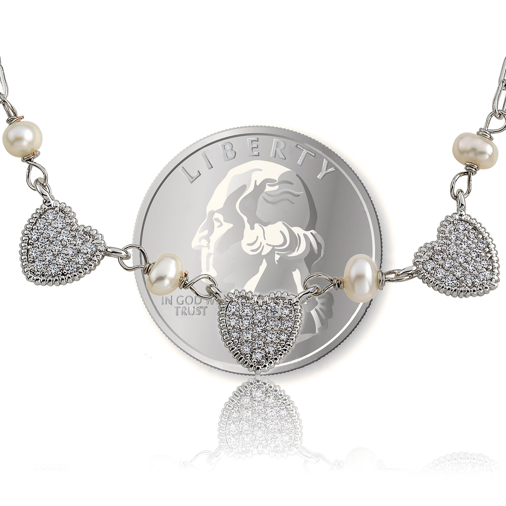 Micro Pave Heart Necklace