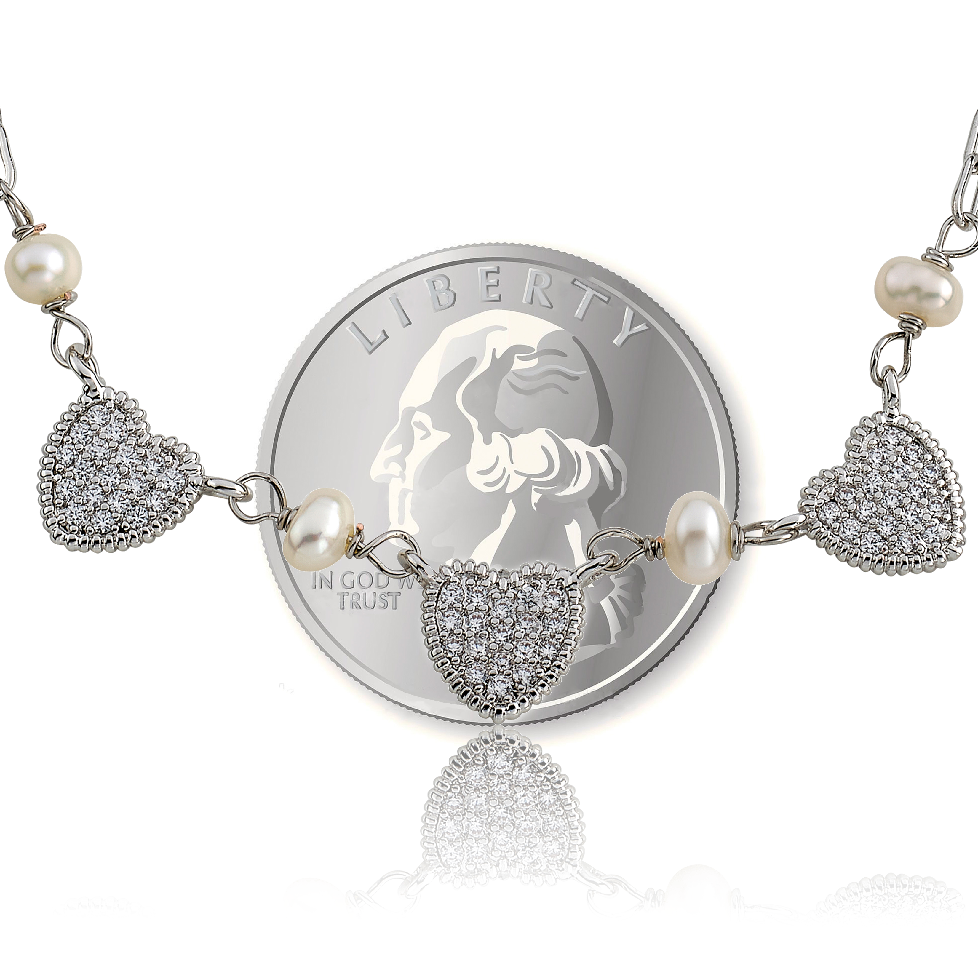 Micro Pave Heart Necklace