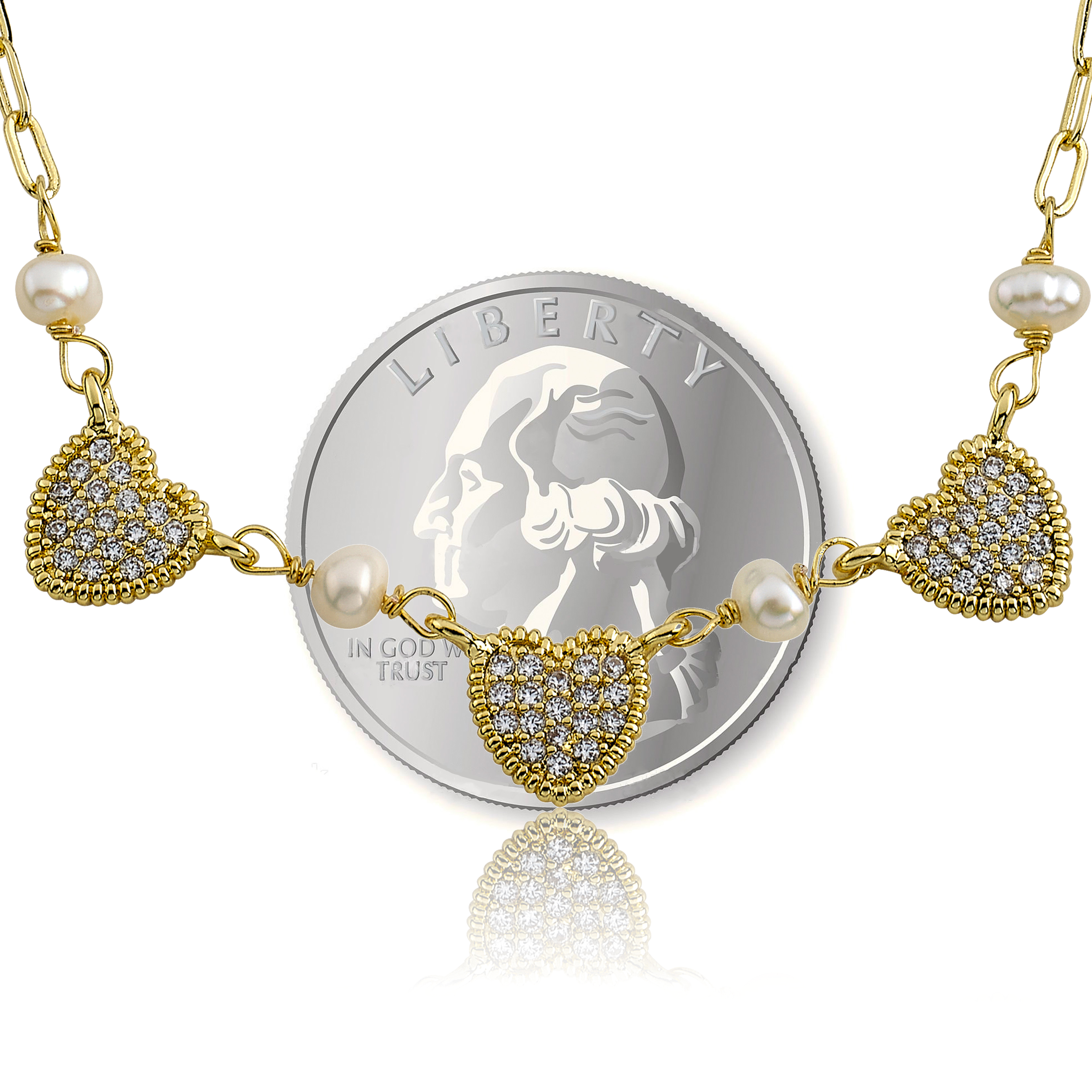 Micro Pave Heart Necklace