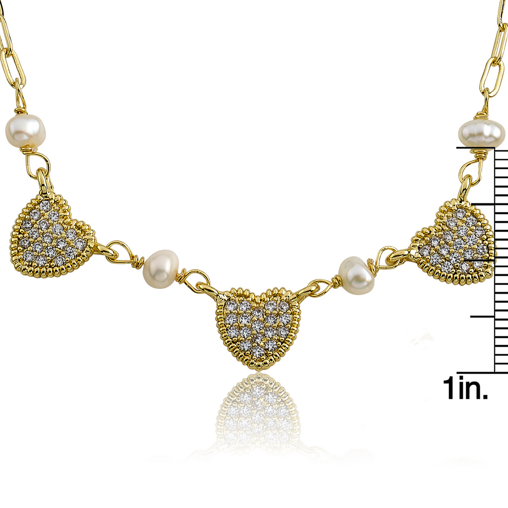 Micro Pave Heart Necklace