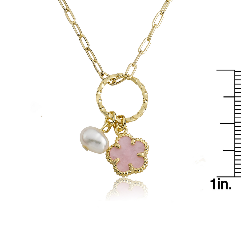 Mother Of Pearl Flower Necklace