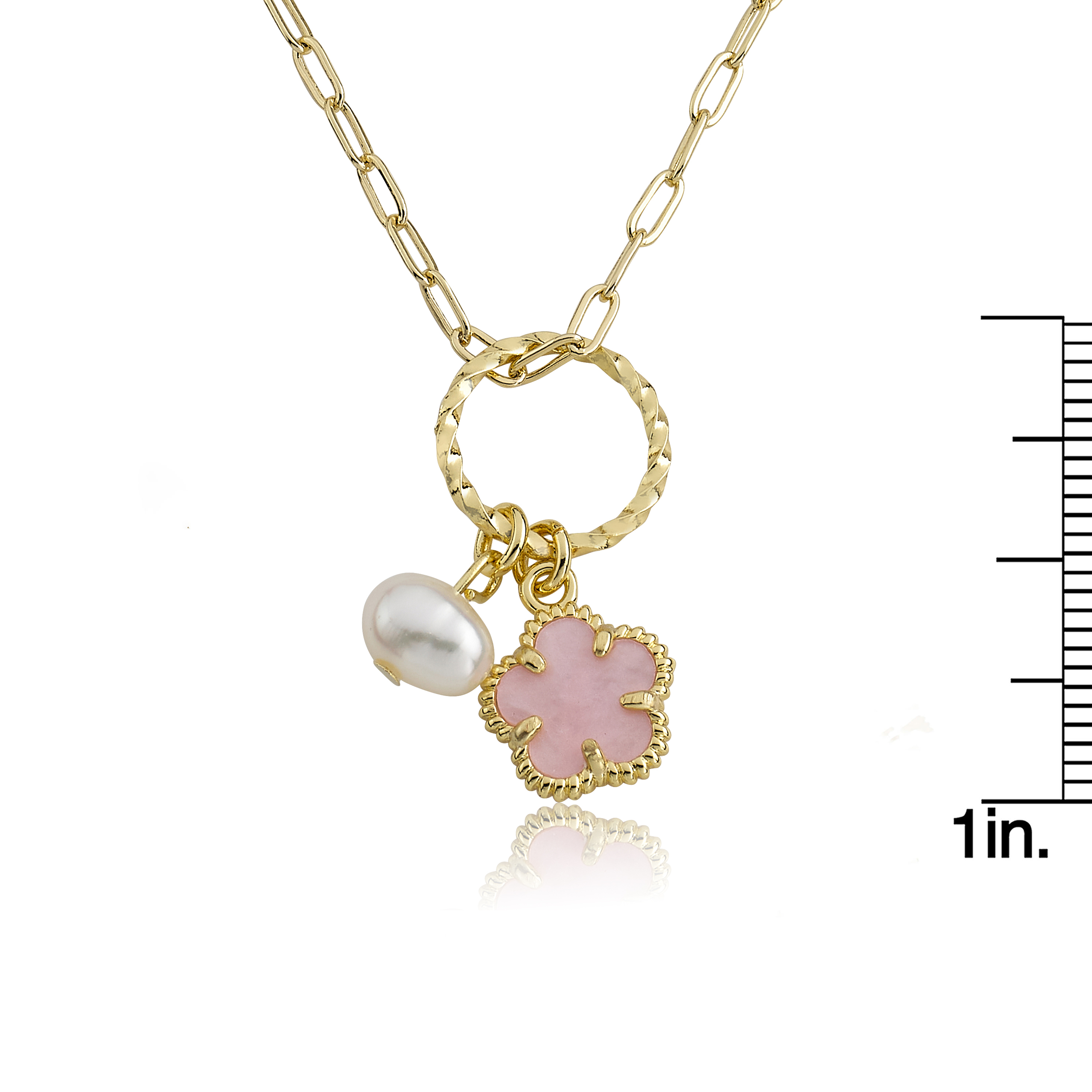 Mother Of Pearl Flower Necklace