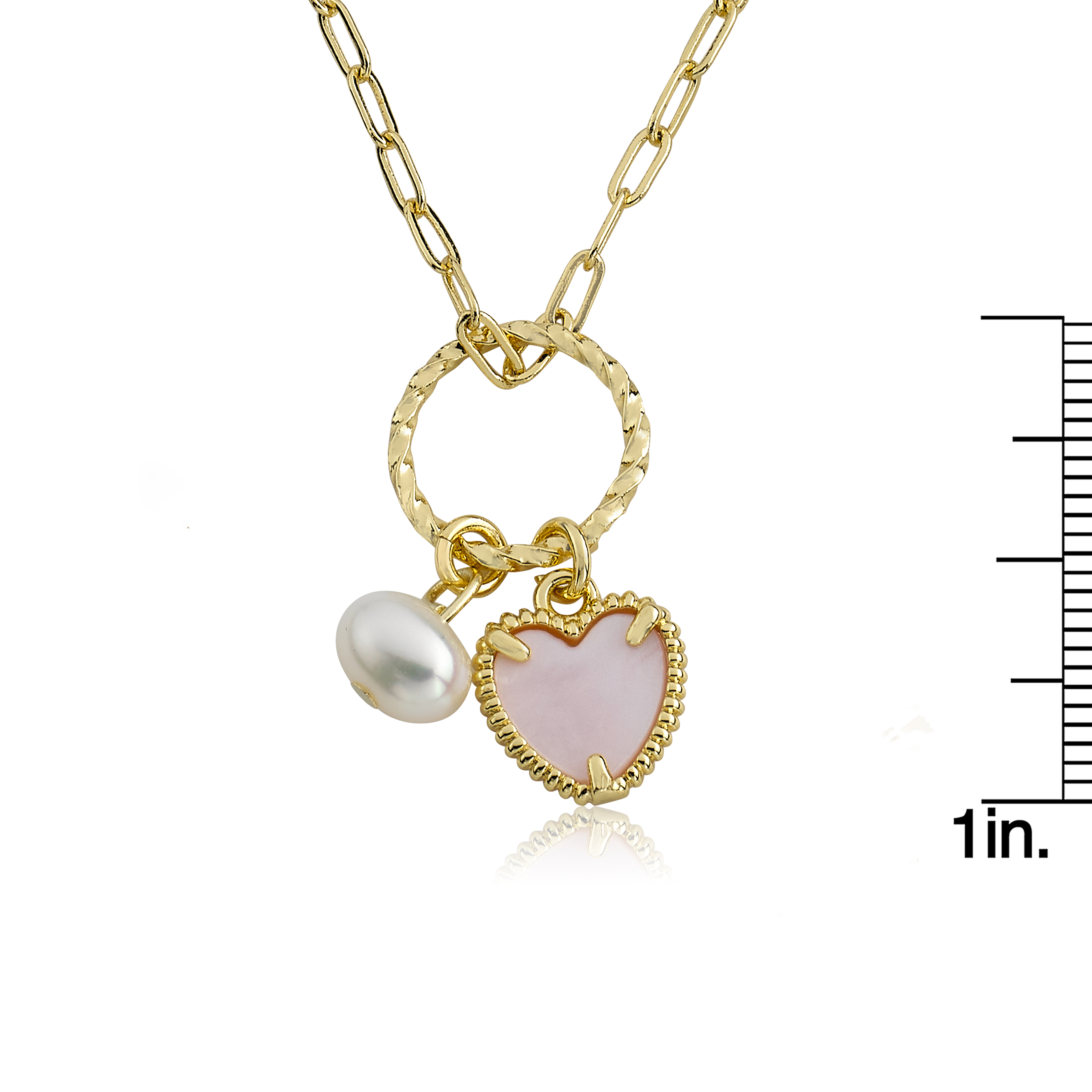 Mother Of Pearl Heart Necklace
