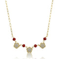 Micro Pave Flower Necklace