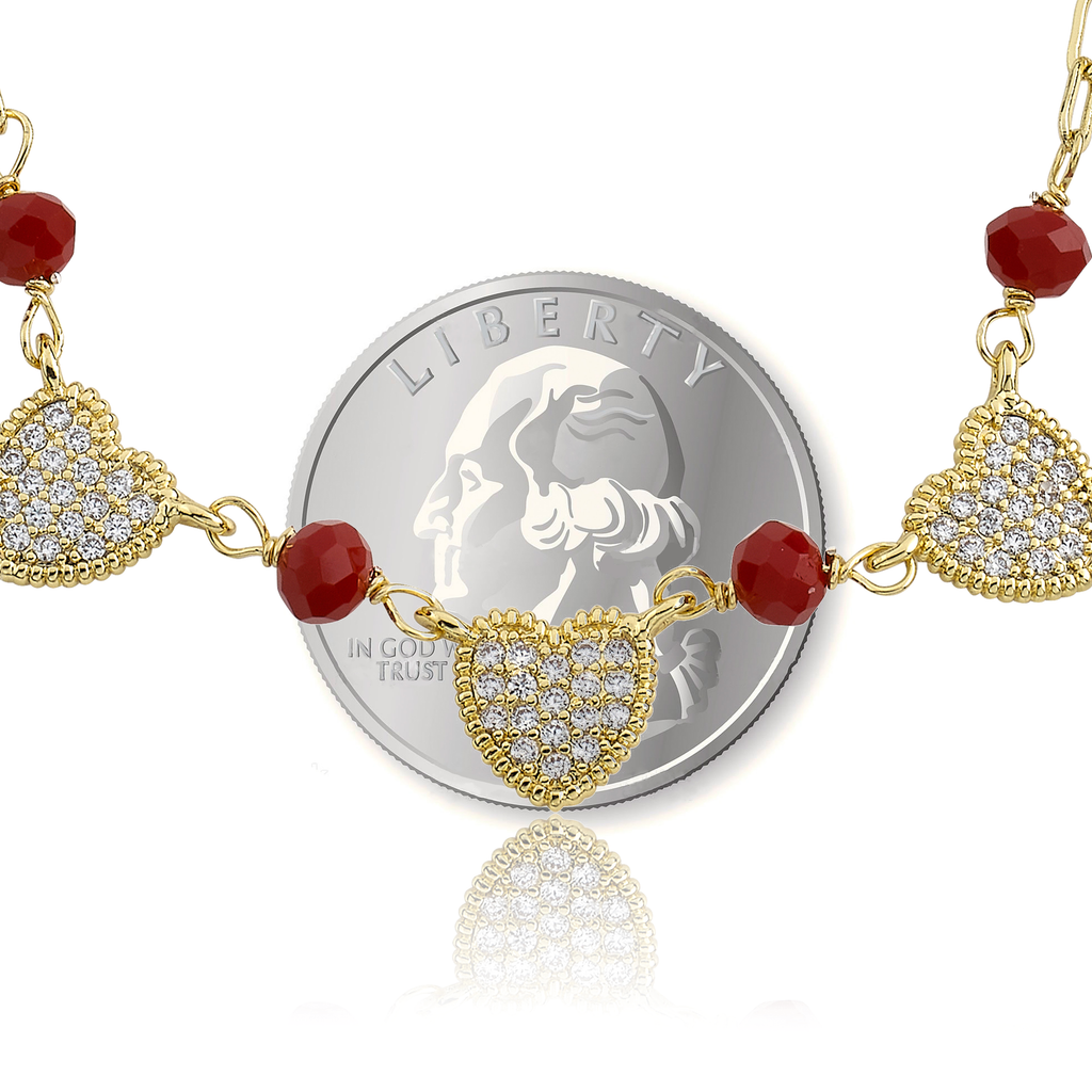 Micro Pave Heart Necklace