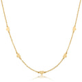 14K Gold Plated Heart Station Necklace