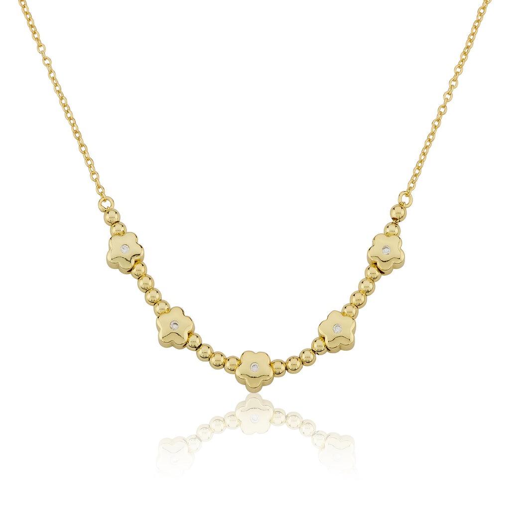LMTS Classic! Bead & Flowers Station Necklace