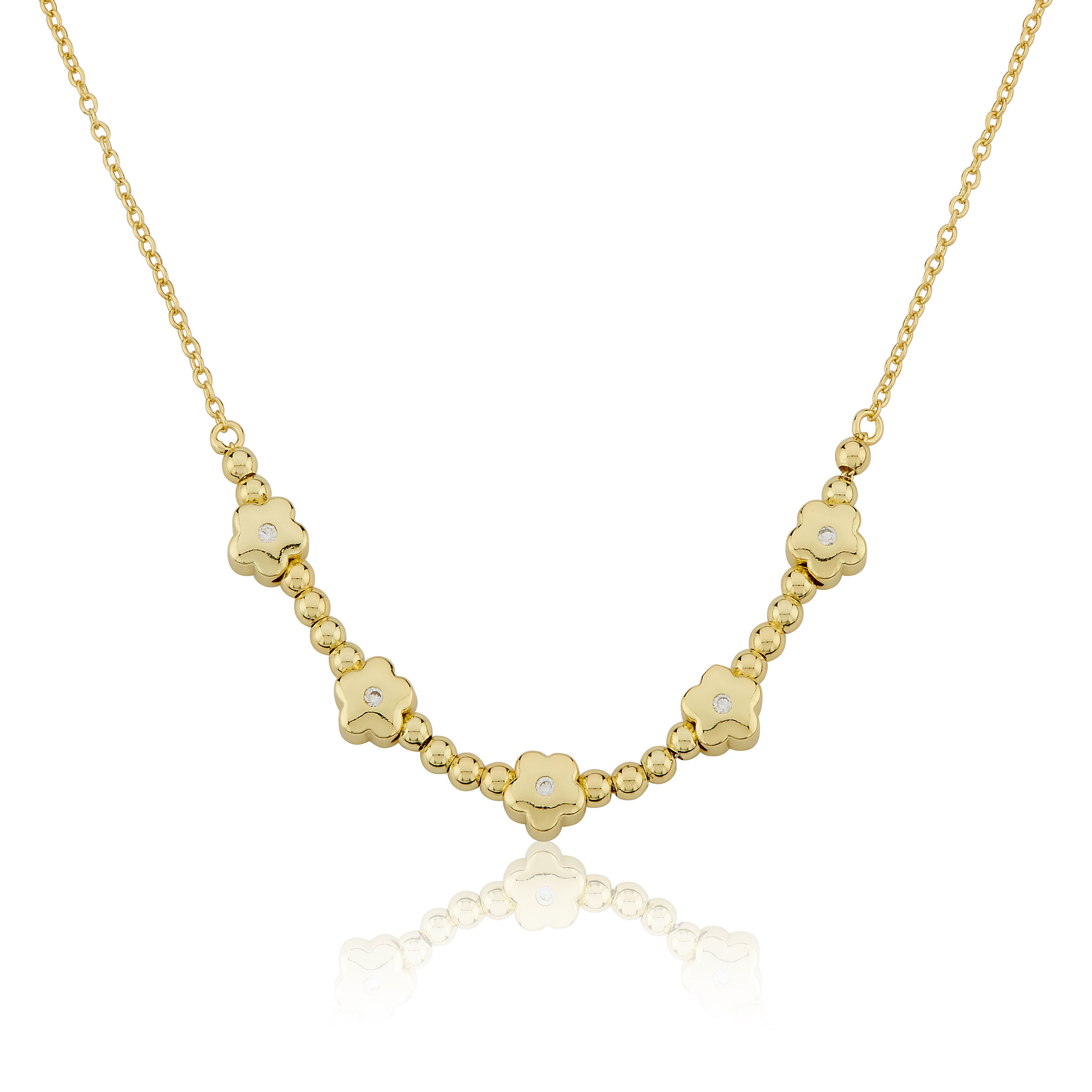 LMTS Classic! Bead & Flowers Station Necklace