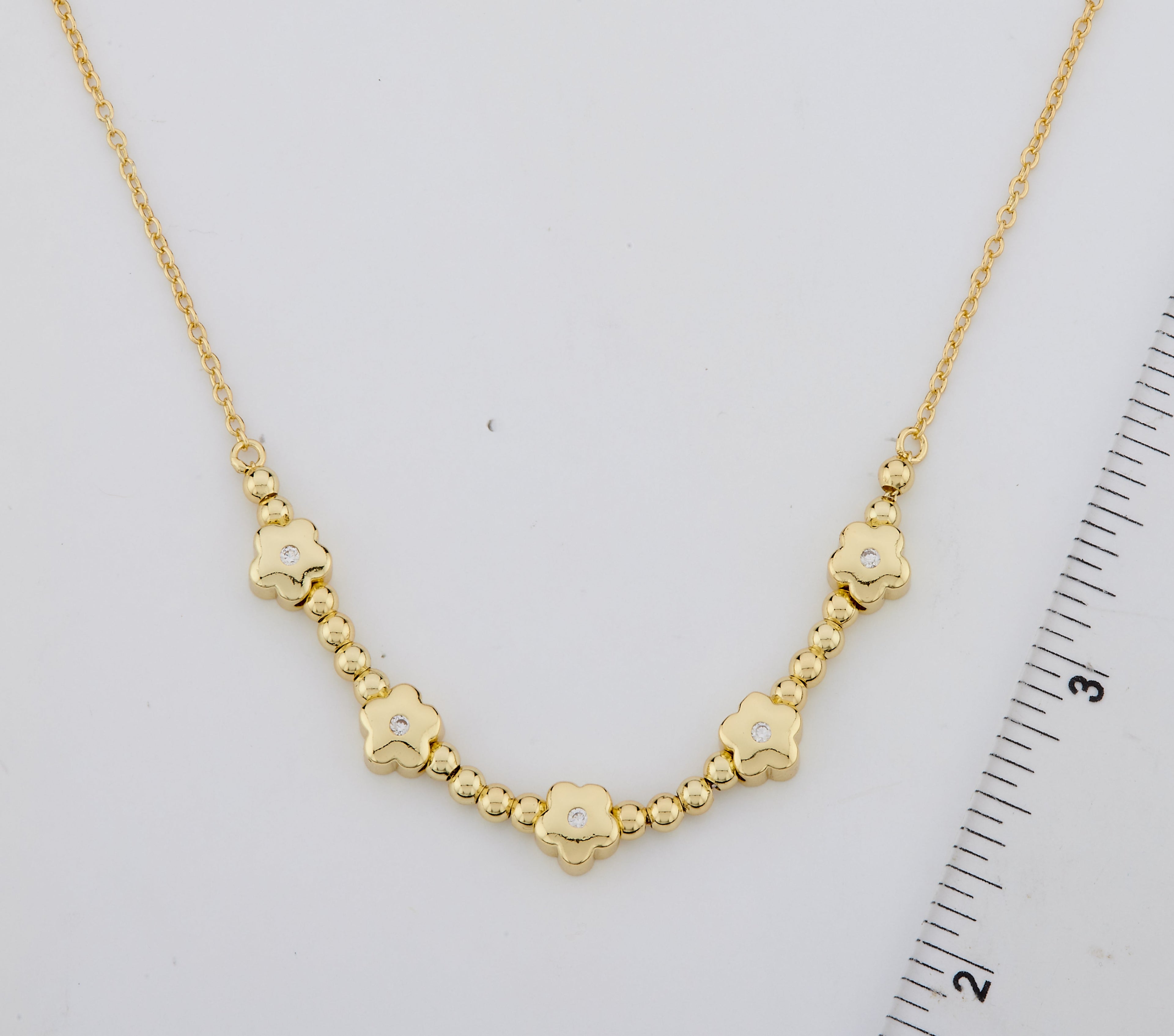 LMTS Classic! Bead & Flowers Station Necklace