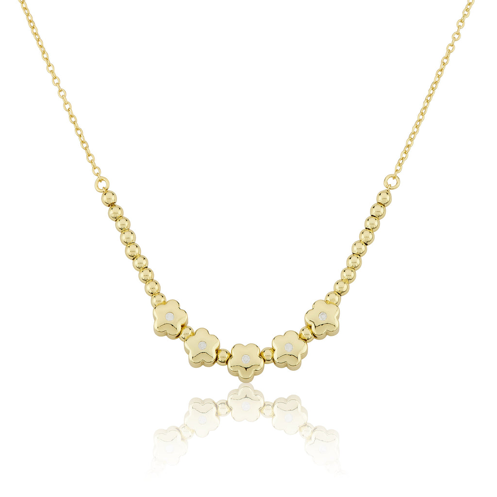 LMTS Classic! Bead & Flowers Center Necklace