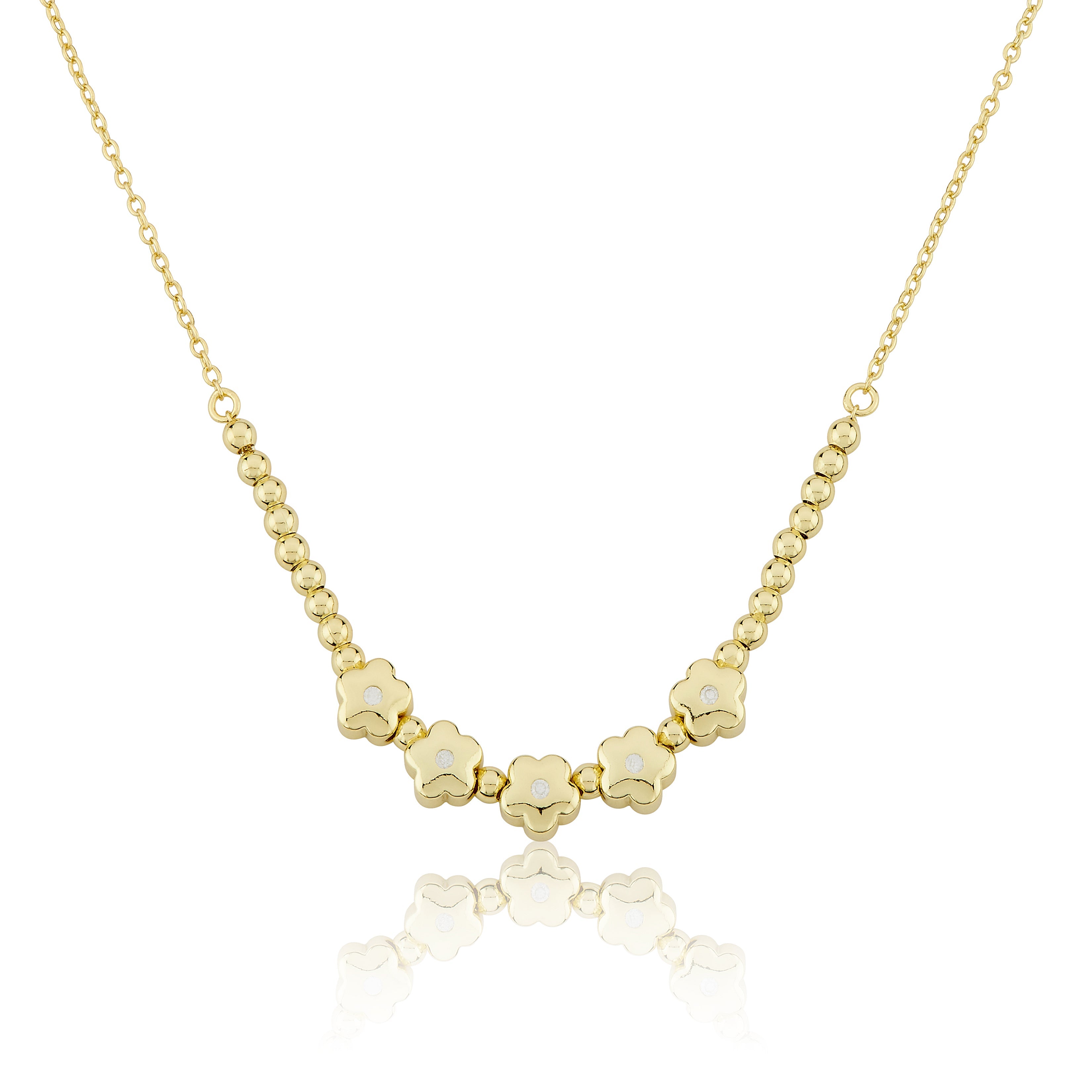 LMTS Classic! Bead & Flowers Center Necklace