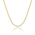 14K Gold Plated Link & Small Disc Dangles Necklace