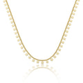 14K Gold Plated Link & Small Stars Dangles Necklace