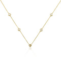 14K Gold Plated 6mm Clover Station Chain Necklace