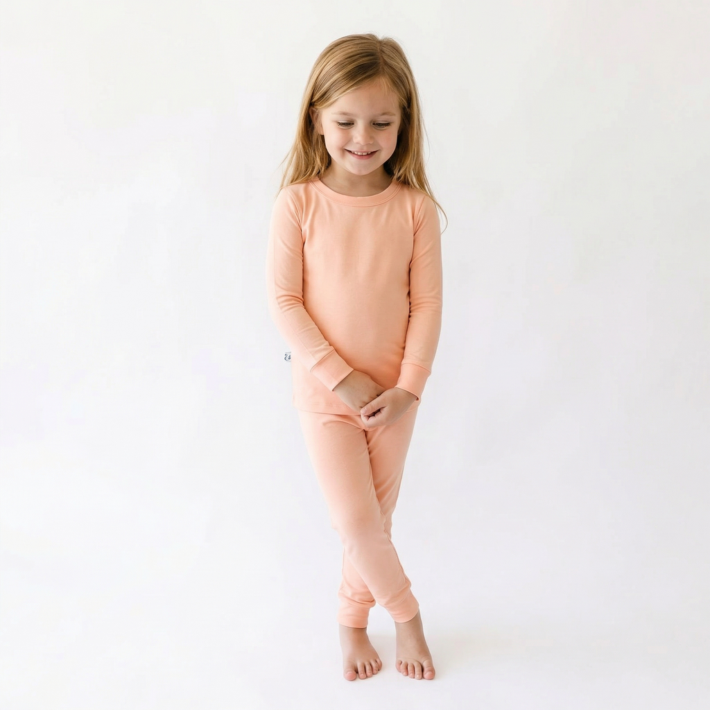 Peach Fuzz Long Sleeve Bamboo Pajama Set